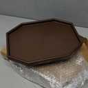 Sofa Arm Clip Table, Armrest Tray Table, Drinks/Remote Control/Snacks Holder (Plastic, Brown)