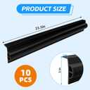 10 Pack Dock Edging Side Gard, 20 Feet Dock Guard with Heavy Wall Sections for Greater Protection Commercial Grade Double Molded Material (Black)