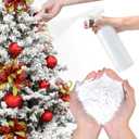 Instant Snow Flocking Powder with 1 Pack 500ml Spray Bottle, Self Adhesive Fake Snow for Christmas Tree, Wreath Garland, DIY Winter Village Decoration (4.4 Pounds)