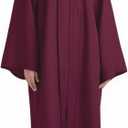 Matte Graduation Cap Gown and Tassel Set for Adults Bachelor High School College University (Red, Size 51")