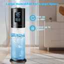 8L Humidifiers for Bedroom Large Room, 4 Levels Cool Mist Humidifier with Clear Tank, 7 Color Lights Essential Oil Diffuser with 16H Timer, Top Fill Humidifier for Home Plants Office
