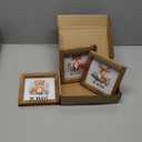 pechpell Set of 3 Woodland Baby Shower Decorations, Wooden Woodland Creatures Nursery Decor Forest Animal Bear Fox Deer Sign, Nature Jungle Theme Wall Art for Home Table Shelf Desk Bedroom Bathroom