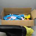 LANGXUN 60" Trampoline for Kids, 5ft Toddler Mini 6-in-1 Trampoline Indoor Outdoor with Swing, Basketball Hoop, Dart Board, Rings, Christmas Toys Birthday Gifts for Girls Boys