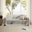 Boho Couch Cover Washable Sectional Couch Covers for Dogs Reversible Sofa Slipcover for 2 or 3 Cushion Couch Pet Friendly Furniture Protector (1# Heise, 71" x 118")