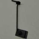 Slatwall Cymbal Arm Wall Mounted Display Hanger with Rubber Head for 10/13,5 Inch Cymbals, Black Coated Iron Frame with Butterfly Nut and Hi-Hat Pad