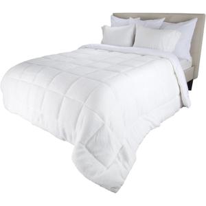 Bluestone Comforter, Down Alternative Queen Size, All Season Queen Bed Comforter Blanket, White