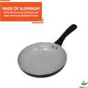IMUSA 8 in Premier Ceramic Nonstick Frying Pan with Cool Touch Handle - Lightweight Aluminum Skillet for Eggs, Meat and Fish - PTFE-Free Non Stick Kitchen Cookware
