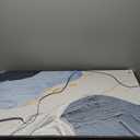 Large Framed Abstract Wall Art for Living Room, Set of 3 Modern Canvas Artwork for Wall, Blue Gray Minimalist Prints Paintings for Bedroom Hallway Office Wall Decor, 24 x 36 Inch