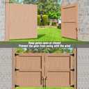 12" Heavy Duty Cane Bolt Gate Drop Rod Extra Thick Hardware Ground Latch for Wood PVC Vinyl Metal Fences Gates, Double Doors, Black Solid Steel-2 Pack