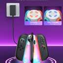Controller Charger Dock for Nintendo Switch 2 2025 for Joycon 2, 4-in-1 Magnetic Dual Direction Fast Charging Stand Station with 10 RGB Light Modes for Switch 2 Accessories
