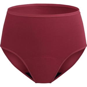 Incontinence Underwear for Women Absorbency Maximum 2.0 oz Washable Leak Proof Adult Panties Fresh Bladder Protection Postpartum 1 Pack (Dark Red, L)