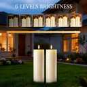 14" x 4" Large Flameless Candles with Remote Timer, Waterproof Outdoor Battery Operated, LED Electric Flickering Pillar Candle for Wedding, Anniversary, Birthday Party and Patio Lanterns Decor, 2 Pack