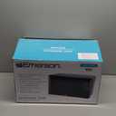 Emerson MW7302B Compact Countertop Microwave Oven with Touch Control, LED Display, 700W, 10 Power Levels, 6 Auto Menus, Glass Turntable and Child Safe Lock, 0.7 Cu., Ft. Black