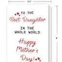 6 x Mother's Day Card for Daughter from Mom Dad, Happy Mothers Day Card for Adopted Daughter Stepdaughter, 1st Mothers Day Card Gifts