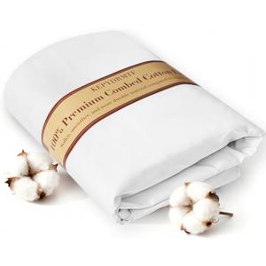 100% Combed Cotton Fabric by The Yard in Solid Color, White Fabric, 13 Options, for Quilting, Sewing, Crafts, Binding, Backing and Lining (White, 2/3 Yard pre Cut)