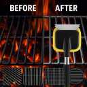 Grill Brush Bristle Free Grill Brush with 2 Replaceable Heat-Resistant Heads & Steel Scraper  BBQ Cleaner Brush for Cast Iron/Stainless Grates, Safe Steam-Powered Outdoor Grill Tool