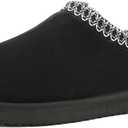 SMajong Women's Slippers Mens Platform Mini Boots Fuzzy House Slipper Fur Fleece Winter Home Shoes Indoor and Outdoor (8.5 Women/7 Men, Black)