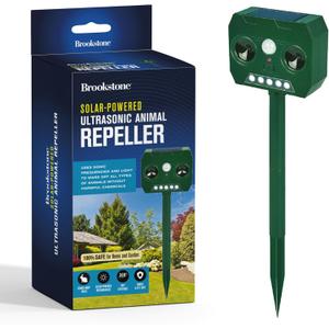 Solar Powered Sonic Animal Repeller  Ultrasonic Motion Sensor, 180 PIR Detection, 32 Ft Range, Eco-Friendly, Non-Toxic, for Gardens, Lawns, Parks & Orchards  Easy Installation, Chemical-Free