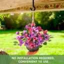 INQCMY Artificial Flower of Outdoor Bougainvillea 2 Pcs Uv Resistant No Installation Required Fake Hanging Basket Plants Suitable for Front Door Porch Courtyard Garden (Light Lotus Rose Red)
