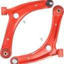 2pc Front Lower Control Arms w/Ball Joints for 07-17 Dodge Caliber Jeep Patriot Compass, Lower Control Arms w/Ball Joint Replacement MS25188 MS25189 (K620066 K620065) - PU Bushing Upgrade, Red