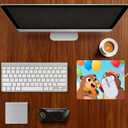 NightWind Cute Capybara Mouse Pad with Non-Slip Rubber Base, Easy Gliding, Spill-Resistant Surface, Durable Materials, Portable, 8.66 * 7.08 Inch Small Gaming Mousepads Desk Mat for Computers Laptop
