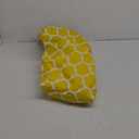 Smiry Round Picnic Tablecloth, Waterproof Elastic Fitted Table Covers for 45" - 56" Tables, Wipeable Flannel Backed Vinyl Tablecloths for Camping, Indoor, Outdoor, Yellow & White