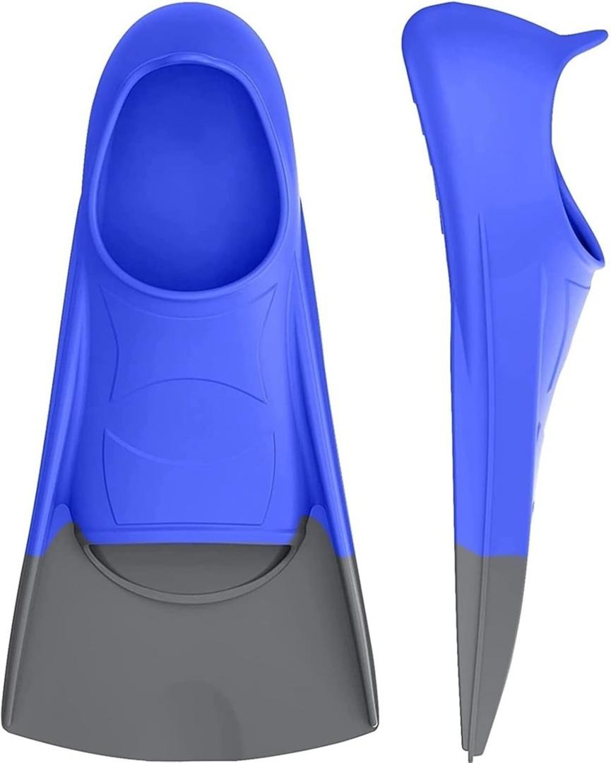 Swim Fins, Kids Swim Training Fins for Lap Swimming, Travel Size Flippers with Mesh Bag, Silicone Swimming Fins for Kids Teens Adults Women Men Size L 39-41