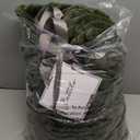 BEDELITE Fleece Throw Blanket for Couch - 300GSM Soft & Warm Fluffy Olive Green Blanket, Decorative and Giftable Striped Blankets for Women, Men, 50"x60"