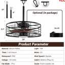 TCL 20" Waterproof Downrod Ceiling Fan with Light & Remote
