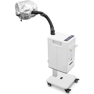 Hair Steamer Micro Mist Scalp Detoxify for Hair Wash Reclining Chair Bed Attachment Professional Hair Care for Salon SPA Barber Shop (LED Deco Draw 6th Gene White)