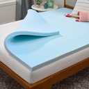 Linenspa Memory Foam Mattress Topper, Queen Size - 2 Inch Gel Infused Memory Foam - Plush Feel - Cooling and Pressure Relieving - CertiPUR Certified
