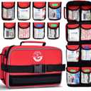 Premium 418-Piece First Aid Kit - MOLLE Compatible, Waterproof & Organized Tear-Resistant Survival Kits for Home, Hiking, Car, Outdoor Emergencies