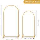 Metal Arch Backdrop Stand Set of 2 (7.2FT/6FT), Wedding Arch Stand Gold Backdrop Arch Stand, Wedding Arch Frame for Ceremony, Birthday Party, Baby Shower, Garden Arch Decoration