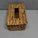 ZEAYEA Tissue Box Holder, Woven Tissue Box Cover with Flip-Open Top, Rectangular Rustic Facial Tissue Holder Decorative for Living Room, Kitchen Countertop, Office, Restaurant, Coffee Table, Bathroom