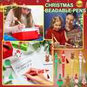CZWZ 60Pcs Mini Multicolor Pen in One 4-in-1 Cute Pens Bulk for Kids, Ballpoint Pens for Birthdays and Children's Parties, Fun Pens Gifts Assorted Ink Kawaii Pen(Christmas)