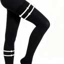 Medical Compression Pantyhose for Women and Men, 20-30 mmHg Graduated Compression Tights, Closed Toe Compression Stockings for Varicose Veins, Edema & Daily Support(black) (black, M)