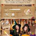 Halloween Decorations Floating Candles with Wand: 20Pcs Flameless Floating Candles with LED Warm Lights Battery Operated Magic Candle for Birthday Gifts Halloween Party Decorations Indoor Home Decor