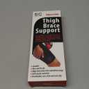 Adjustable Thigh Brace Support, Quadriceps Support and Thigh Wraps for Men and Women. Unisex Breathable Neoprene Non-Slip Hamstring Compression Sleeve