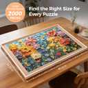 ALL4JIG 2000 Pieces Rotating Puzzle Board with 6 Drawers and Cover,28.50"x40.16"Portable Jigsaw Puzzle Table for Adults,Lazy Susan Spinning Puzzle Boards Gift for mom,Surface for Bricks Building, Large-2000pcs