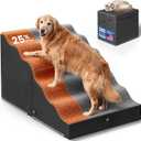 Dog Stairs for Bed Up to 90 lb - Large Dogs Pet Steps & Ottoman
Extra-Wide 5 Step Foam Dog Stairs Ramp For High Beds & Large Small Dogs Cats Senior Pets, CertiPUR-US, Ottoman Up To 120 lb