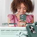 2 x SURPHY Silicone Case Compatible with iPhone 13 Pro Case (6.1 inch 2021), Liquid Silicone Phone Case (with Microfiber Lining) Designed for iPhone 13 Pro 6.1 (Pine Green)