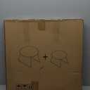 Patio Outdoor Coffee Table Set of 2, Weather Resistant Steel Round End Tables, Outdoor Nesting Table for Patio, Balcony, Bistro and Indoor, Black