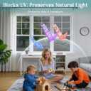 Haton Window Privacy Film One Way Window Tint for Home, Sun UV Blocking Heat Control Reflective Mirror Film, No Glue Static Cling See Out Not in Glass Door Covering, Black Silver, 29.5" x 78.7"