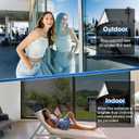 Coavas One Way Privacy Window Film Daytime Mirror Reflective Window Tint for Home Heat UV Sun Blocking Anti-Glare Covering See Out Not in Static Cling Removable for Bedroom,Black-Silver,17.5x118.1In