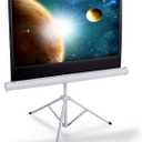 Pyle 40-Inch Portable Projector Screen with Tripod Stand - Lightweight and Durable Movie Projector Screen, Easy Pull Setup, 4:3 Aspect Ratio, Perfect for Indoor/Outdoor Use, Schools & Conferences