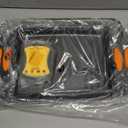 3-Pack Baking Sheet Pan Set, Nonstick Cookie Sheets with Orange Silicone Handles, Easy to Clean Bakeware Trays for Oven Roasting & Baking