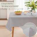 BYDOLL Table Cloth Sliver Gray 70x108 Inch Tablecloth for 8 Foot Rectangle Tables Outdoor Washable Wrinkle Free and Spillproof Polyester Tablecloth for Festival Camping Picnic Party Cover