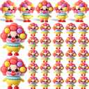 Soulchen 25 Pcs Mini Circus Clown Figurines Clown Dolls Figures Circle Statues for Adults for Christmas Ornaments Home Table Desk Top Decor Cake Toppers Christmas Party Favors