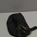 Spacious Nylon Crossbody Bag Bum Bag Handbags Wallets Purses Trendy Shoulder Bag for Women (Black)