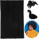 Zlulary Black Pipe Cleaners for Hair, 100 PCS Chenille Stems for Locs, Wig Weaving, DIY Halloween Decorations, Craft Supplies